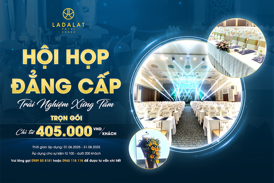 TRỌN GÓI HỘI NGHỊ SANG TRỌNG CHỈ TỪ 405.000 VND/KHÁCH