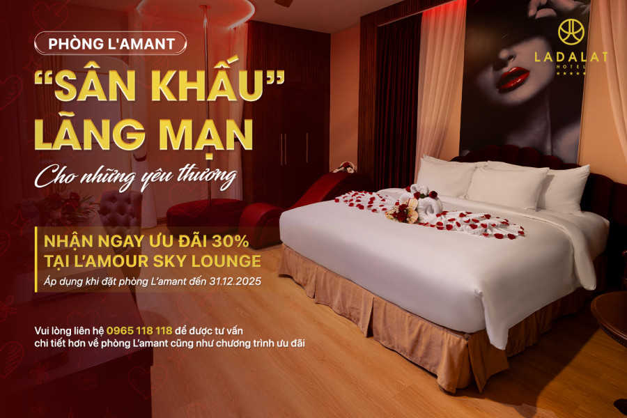 ĐẶT PHÒNG L’AMANT - NHẬN NGAY ƯU ĐÃI 30% TẠI L’AMOUR SKY LOUNGE